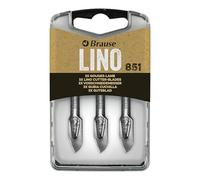 Brause 300851B - Pennini per linoleografia e da grattare per penna - Scatola da 3 sgorbie per incisione (n°851) - Produzione Tedesca