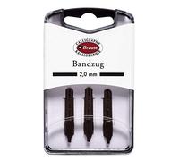 Brause 318020B - Confezione di 3 pennini in metallo Bandzug 2 mm