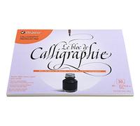 Brause 96438B - Blocco incollato di calligrafia 30 fogli velina bianco panna 14.8 x 21 cm 125 g