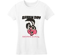 Bravado - Green Day Overspray, T-Shirt da Donna, Bianco (Weiß - Weiß), S