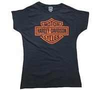 Bravado Harley Davidson Bar e Shield Logo Vintage Print, Nero , M