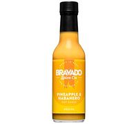 Bravado Spice Pineapple & Habanero Hot Sauce - Con peperoncino habanero, ananas e peperoni gialli - Sapore esotico dolce e piccante - Perfetto con i classici asiatici - Mediamente piccante (148ml)