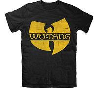 Bravado Wu-Tang Clan Distressed Logo Adulto S/S T-Shirt in Nero, Small, Nero