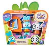 Brave Bunnies, set 2 personaggi coniglietto e amico confezione Painting Pack con persnaggi di Boo e Panda e accessorio cavalletto, giocattoli per bambini e bambine dai 3 anni in su