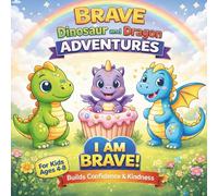Brave Dinosaur and Dragon Adventures Positive Affirmations Coloring Book for Kids: 50+ Fun, Bold and Easy-to-Colour Pictures to Boost Creativity, Confidence, and Kindness for Ages 4-8