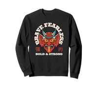 Brave Fearless Bold and Strong (dichiarazione e grafica) Felpa