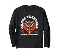 Brave Fearless Bold and Strong (dichiarazione e grafica) Maglia a Manica