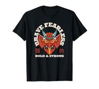 Brave Fearless Bold and Strong (dichiarazione e grafica) Maglietta