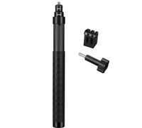 Brave Heart Bastone per selfie invisibile in fibra di carbonio da 10,6-47 pollici, per Insta360 X5 x4 Insta 360 X5 x4 x4 x3 x2 x Go 2 3 per DJI OSMO 360 Action Camera Accessori (nero)