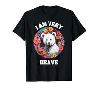 BRAVE I AM BRAVE PRESENT BRAVERY CARINO ORSO Maglietta