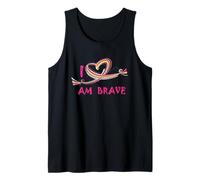 Brave I Am Very Brave, Simpatico Design a Forma di Cuore colorato Canotta