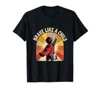 Brave Like a Child Superhero Ribbon t-Shirt Divertente Maglietta