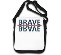 Brave Mirror Image Line Art Borsa a tracolla Bianco