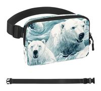Brave Polar Bear-1554 - Marsupio unisex, alla moda, per jogging, escursionismo, escursionismo, donna, uomo, multicolore, 4 x 23 x 15 cm, Multicolore, 1.5x9.0x5.9in/4x23x15cm