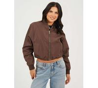 Brave Soul - Bomber color cioccolato con maniche oversize-Marrone 40