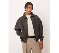 Brave Soul - Giacca bomber oversize in pelle sintetica nera-Nero XL