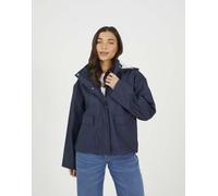 Brave Soul - Impermeabile corto gommato blu navy con cappuccio 44