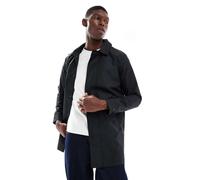 Brave Soul - Impermeabile nero con colletto e chiusura con zip L
