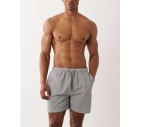 Brave Soul - Pantaloncini da bagno in seersucker antracite e bianco a righe-Grigio W32-34