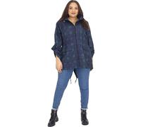 Brave Soul Più Taglia Fishtail Donna Giacca Parka XLJK-RAVECHECK Blu Nuovo