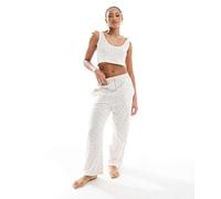 Brave Soul - Set pigiama bianco a fiori-Rosa L