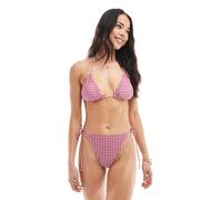 Brave Soul - Slip bikini rosso a quadretti con laccetti M