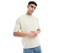 Brave Soul - T-shirt premium a maniche corte color pietra 300 gsm-Neutro S