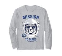 Brave Space Astronaut Bear, Maglietta con Grafica Astronauta Orso Maglia a Manica