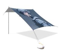 Brave SPF 50 - Tenda da spiaggia impermeabile con borsa per il trasporto, per campeggio, picnic, cortile, grigio scuro