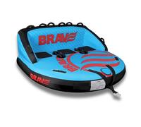 Brave Sports - Divano Gonfiabile Trainabile per 3 Persone - 16 Maniglie Imbottite e Valvola Boston - Funtube Acquatico in PVC e Nylon - Gonfiabili da Traino per Barca- 190x180x90 cm