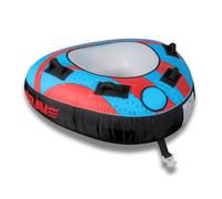 BRAVE SPORTS - Funtube Triangolare - Gonfiabile da Traino Compatto per 1 Persona - 4 Maniglie Rinforzate e Valvola Boston - Ciambella per Barca Cavalcabile in PVC e Nylon - 125×125×35 cm