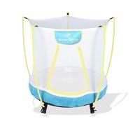 BRAVE SPORTS - Trampolino Elastico per Bambini - Salta Salta da Interno ed Esterno - Tappeto Sicuro in Acciaio Galvanizzato - Saltarello con Rete Di Sicurezza - Montaggio Rapido - 1 Metro