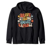 Brave Strong Smart Capable personalità Potenziata - Felpa con Cappuccio