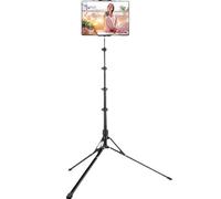 BRAVECOW Treppiede da pavimento per tablet, supporto per telefono da 65 pollici, altezza regolabile a 360°, testa a sfera per guardare in diretta streaming, per tablet e telefono Pad Pro, Air Mini