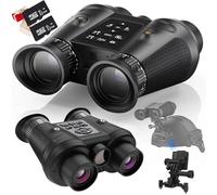 BraveKing Binocolo Visione Notturna con Effetto Visione 3D per Adulti Zoom Digitale 8X Digitale Infrarossi Regolazione Completamente Indipendente Visore Notturno, Vivavoce NGV per Casco 2x32G Scheda