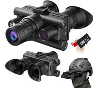 BraveKing Binocolo Visione Notturna Montato sul Casco 4K, Zoom 8X, Foto da 40MP, Registrazione Video 4K, Raggio di Visione di 1968ft, Vivavoce NGV per Casco per Adulti con Luce Tattica, 32G Scheda
