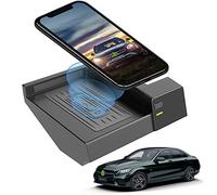 Braveking1 Caricatore Wireless Auto 10W Qi Rapida Ricarica 3 Bobine Telefono Pad per Mercedes-Benz C-Class GLC 2020 2019 2018 2017 2016 Pannello Accessori Console Centrale per iPhone Samsung Huawei