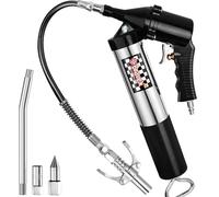 Bravex Ingrassatore pneumatico con accoppiatore a sgancio rapido, ciclo | Pistola per grasso per compressore d'aria automatica, resistente, 6000 psi, tubo flessibile da 45,7 cm