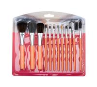 BRAVIK Set di 12 pennelli professionali per trucco per feste, fondotinta, ombretto, mascara, pennello per cipria, pennello da viaggio, kit di pennelli cosmetici per viso, fondotinta, ombretto, con