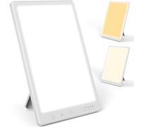 Bravmate Luce diurna 10000 Lux, luce diurna con supporto regolabile a 45°, controllo touch, lampada solare senza raggi UV con 3 temperature di colore, luce diurna per il posto di lavoro o la casa