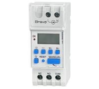 BRAVO 93003225 Interruttore Orario Digitale 220-240V 16A da Guida DIN LCD
