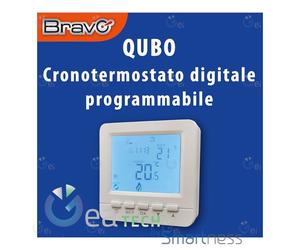 BRAVO CRONOTERMOSTATO QUBO DIGITALE PROGRAMMABILE RISCALDAMENTO CONDIZIONATORI