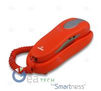 BRAVO NEMO TELEFONO FISSO TASTI COMODI RUBRICA CON 10 NUMERI | ROSSO