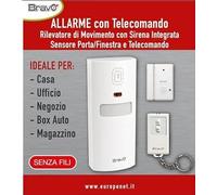 BRAVO Sistema allarme con sensori movimento porta finestra e telecomando 92902964