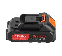 Bravolu Original System Alimentazione a Batteria, Batteria Agli Ioni di Litio da 21 V, 2,0 Ah