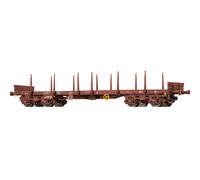 Brawa 47121 carro merci pianale FS tipo Rgmms con stanti di Epoca V