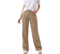 BRAX Style Farina Pure Linen Pantaloni, Marrone (Toffee), 38W / 32L Donna