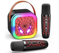 Braxel Karaoke per Bambini con 2 Microfono Wireless Karaoke, Regalo Bambina 3-12 Anni Spider Giocattoli Bambino 4-12 Anni Maschio Giochi Bambina 3-12 Anni Canta tu Microfono Bambini