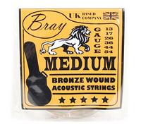Bray Medium Corde per Chitarra Acustica Rivestite in Bronzo (13-54) Perfette per Chitarre Acustiche Gibson, Ibanez, Tanglewood, Yamaha e Fender - Includono Adesivo in Vinile