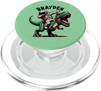 Brayden Dabbing Astronauta su un cartone animato dinosauro PopSockets PopGrip per MagSafe